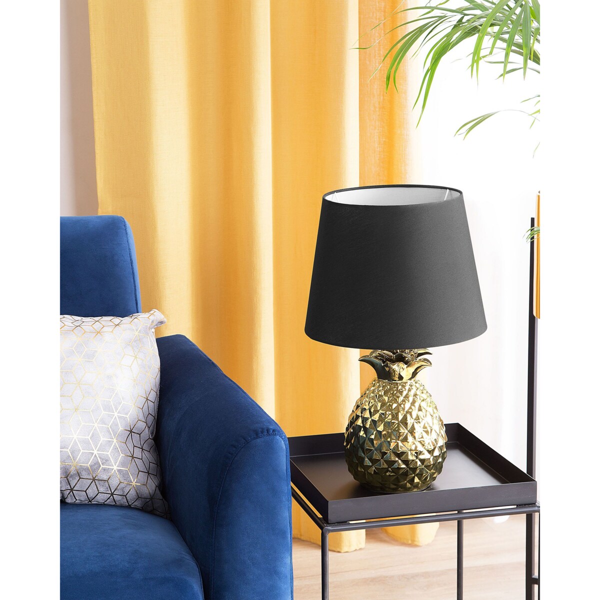 Lampa stołowa ceramiczna złota PINEAPPLE