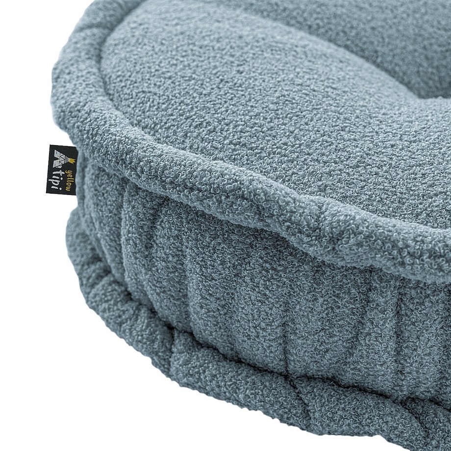 Puf francuski, niebieski, 50x13cm, Boucle