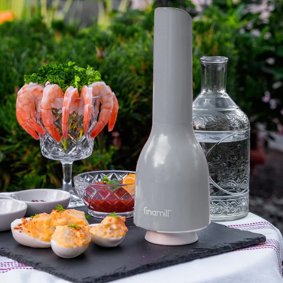 Elektryczny młynek do przypraw FinaMill - Srebrny