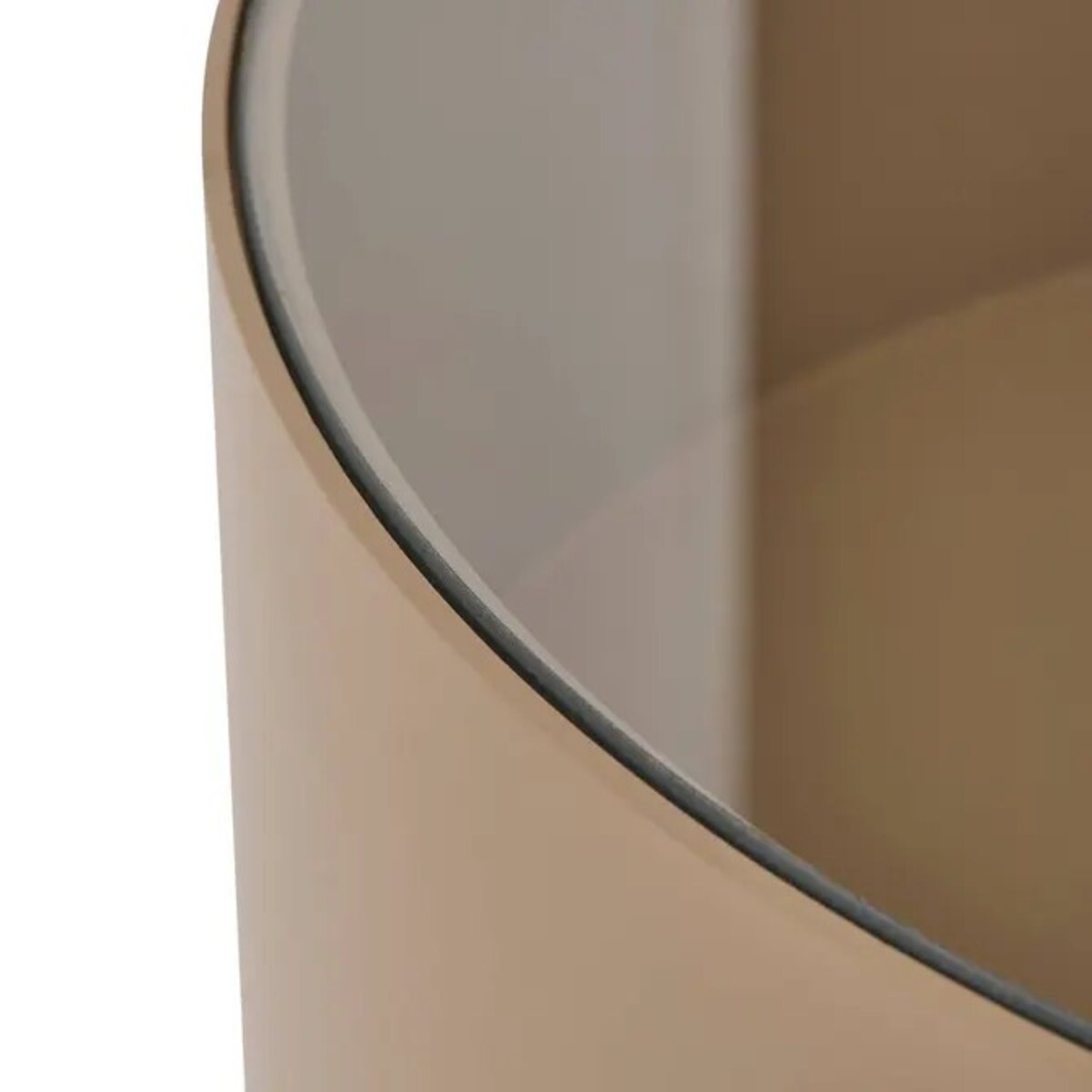 Stolik pomocniczy, boczny, Ø45 cm, MDF, kawa z mlekiem, Karun