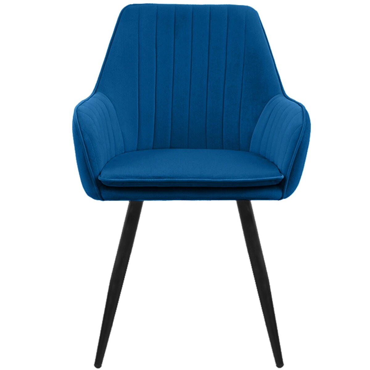 Krzesło tapicerowane welurowe granatowe do salonu jadalni