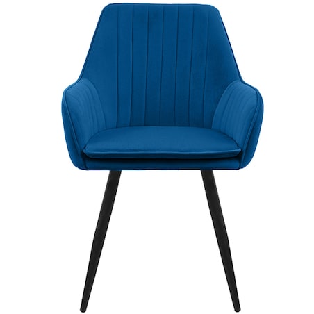 Krzesło tapicerowane welurowe granatowe do salonu jadalni