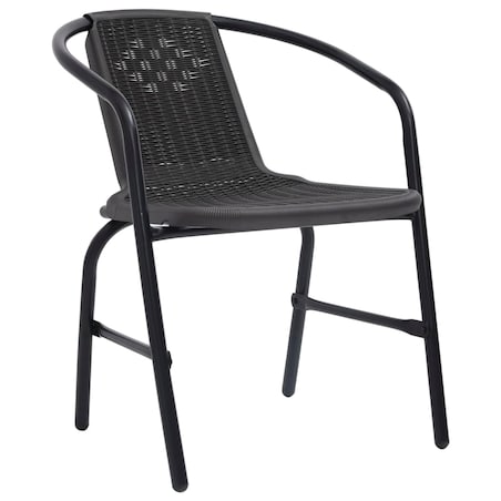 vidaXL Krzesła ogrodowe, 4 szt., rattan syntetyczny i stal, 110 kg