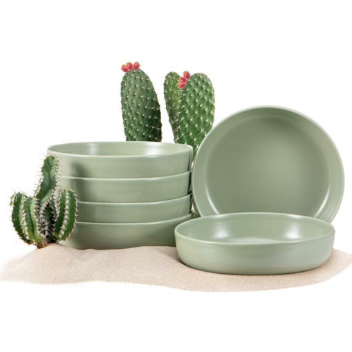 Konsimo VICTO Talerz głęboki 6szt., pistacjowy