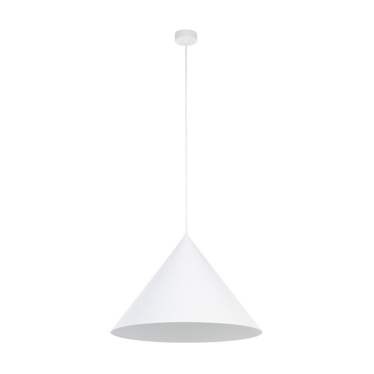 Lampa wisząca CONO WHITE TK Lighting biała 50 cm E27 nowoczesna do salonu jadalni kuchni regulowana wysokość