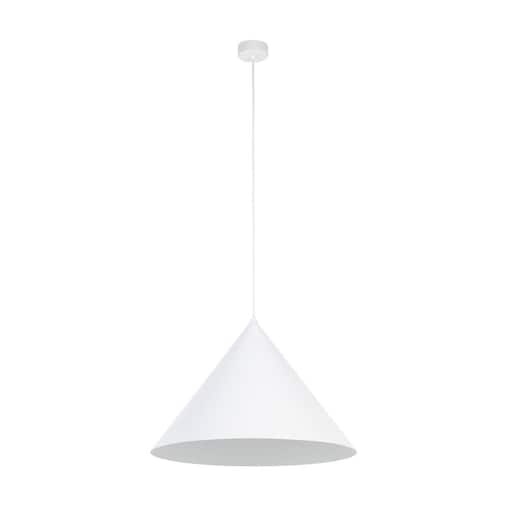 Lampa wisząca CONO WHITE TK Lighting biała 50 cm E27 nowoczesna do salonu jadalni kuchni regulowana wysokość