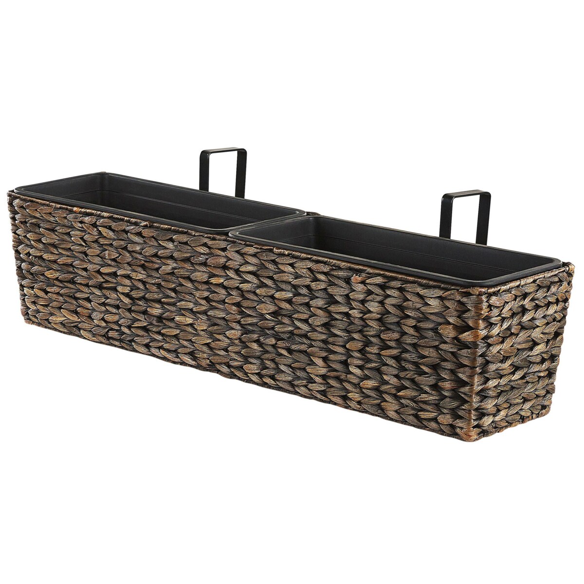 Doniczka 80 x 20 x 18 cm brązowa KAWALA