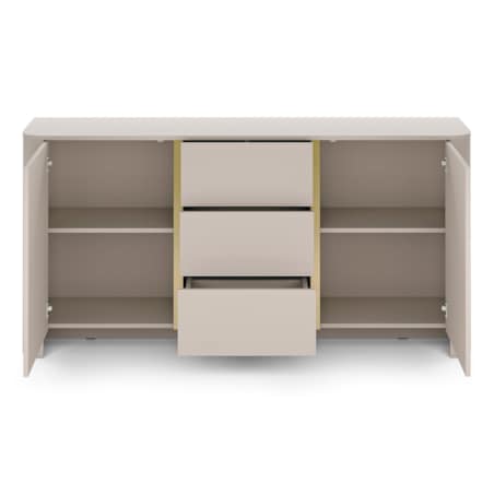 Komoda Szeroka BALI KSZ 168, pojemna o opływowych kształtach, kaszmirowa