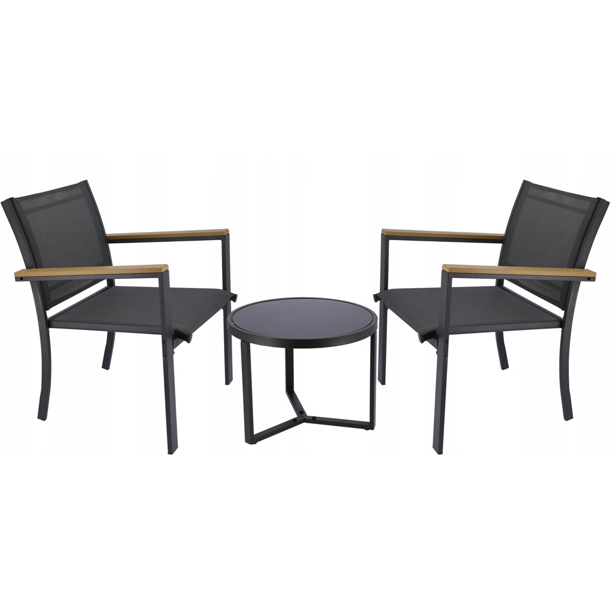 Zestaw mebli ogrodowych z tekstylenu szare