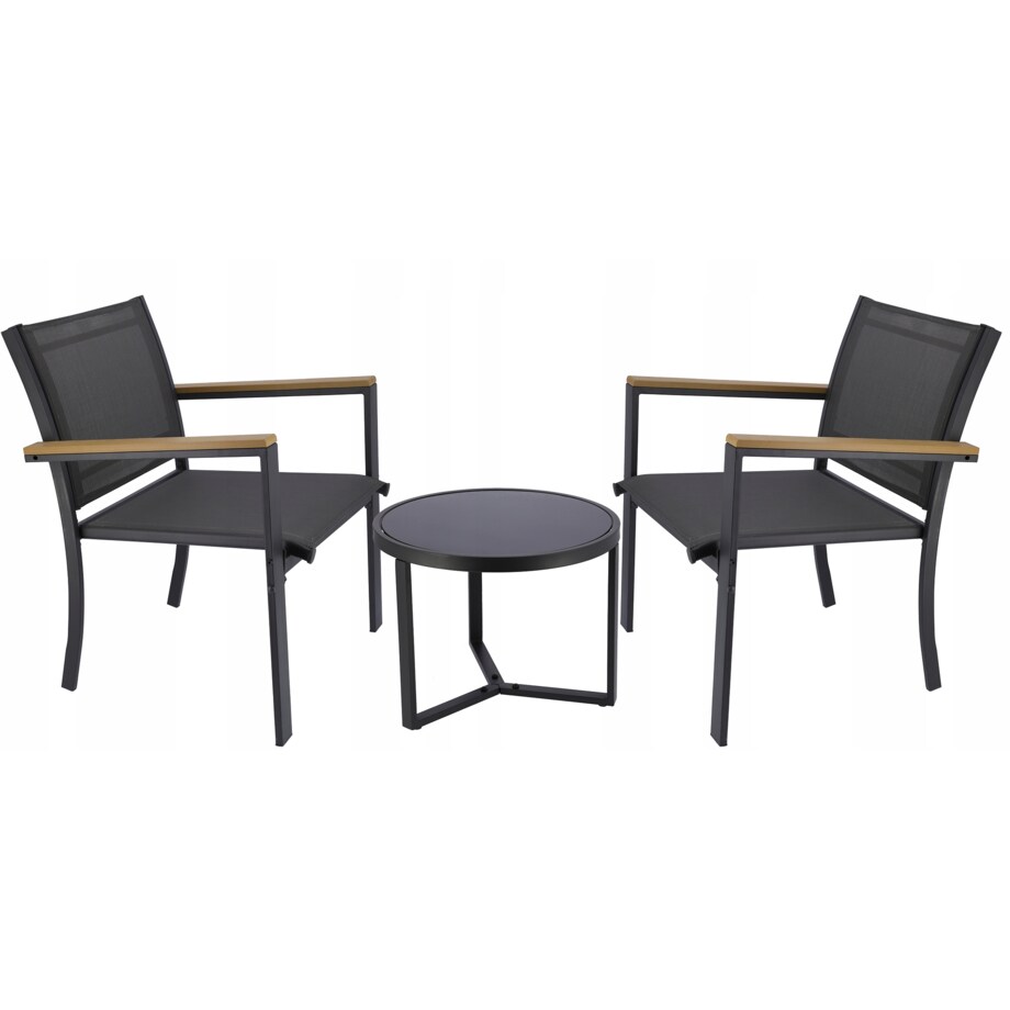 Zestaw mebli ogrodowych z tekstylenu szare