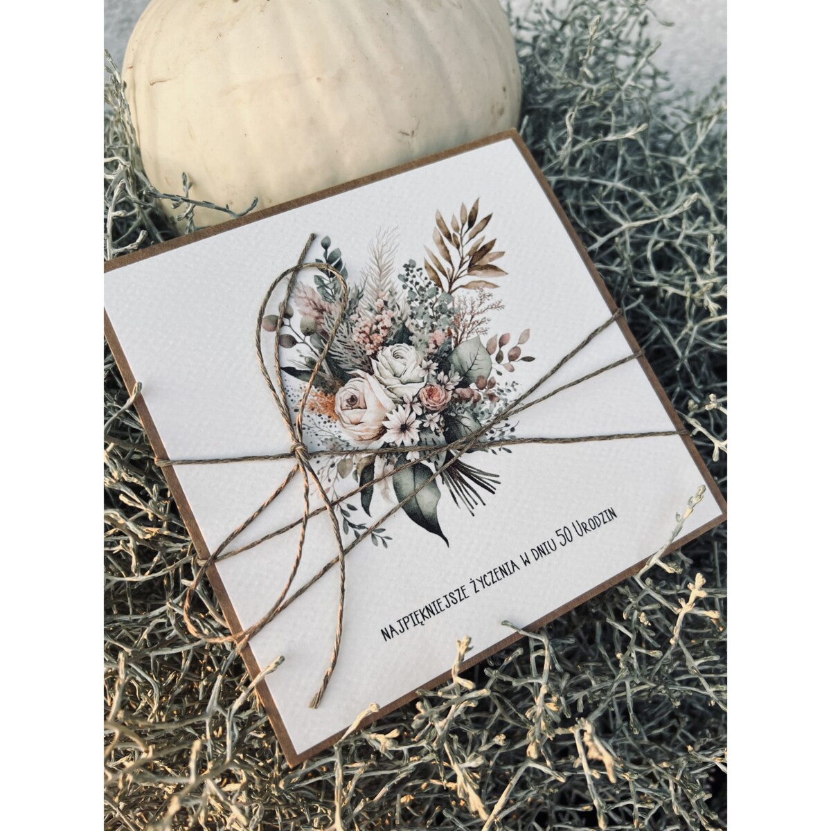 Wyjątkowa kartka urodzinowa z grafiką na 50 urodziny