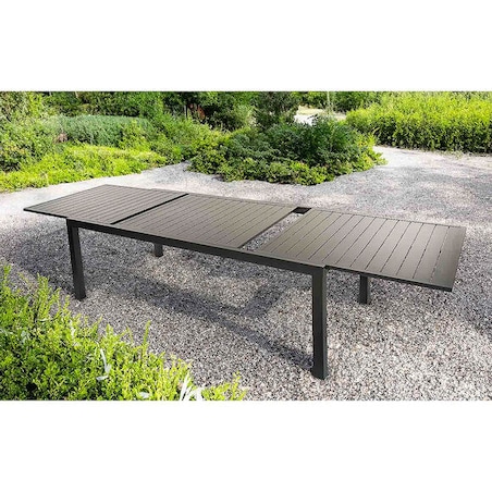 Stół Ogrodowy Rozkładany Składany Stolik Na Taras Balkon Blat Metal Antracytowy