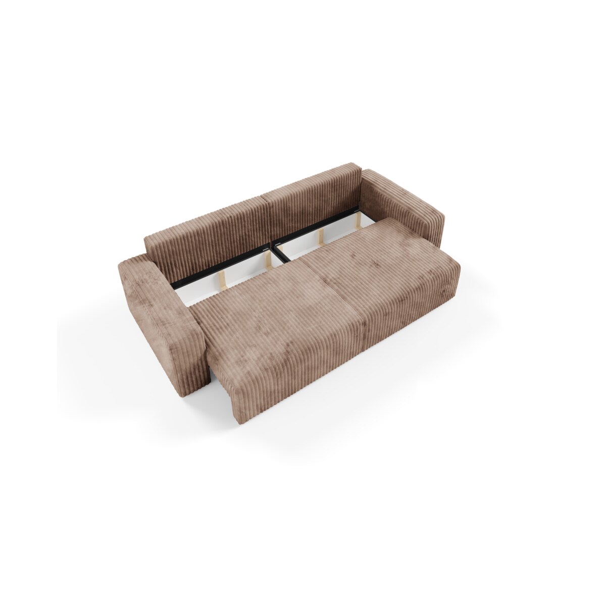 Sofa FANO z bokami funkcja spania sztruks Kolor: TILIA 39