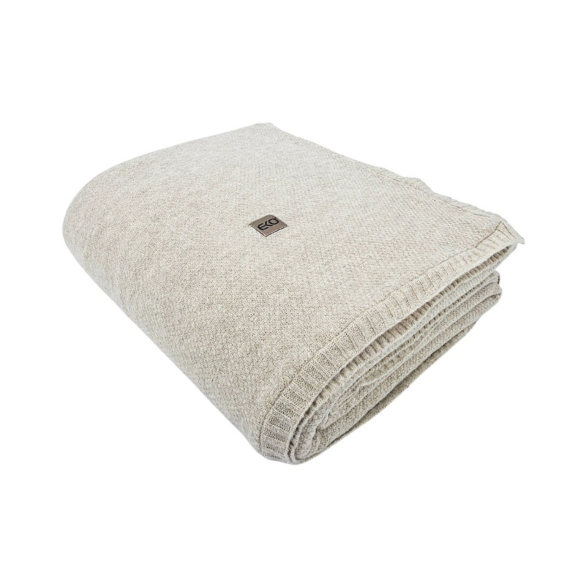 Koc dzianinowy z podszyciem futerkowym 150x200 cm – MILANO DUO LATTE