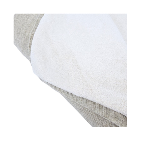 Koc dzianinowy z podszyciem futerkowym 150x200 cm – MILANO DUO LATTE