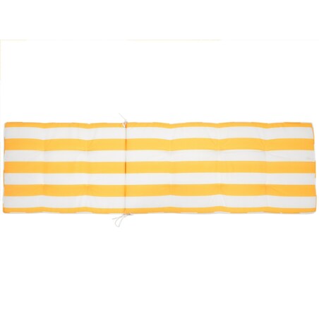 Poduszka na leżak ogrodowy żółto-biała CESANA