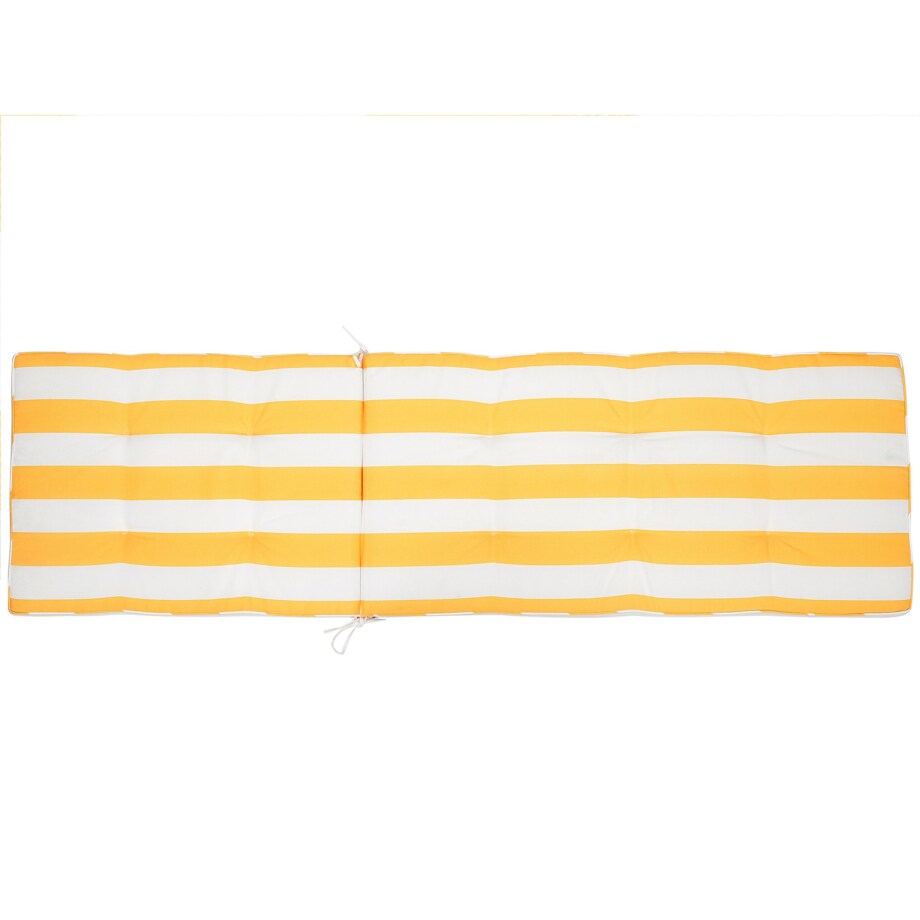 Poduszka na leżak ogrodowy żółto-biała CESANA