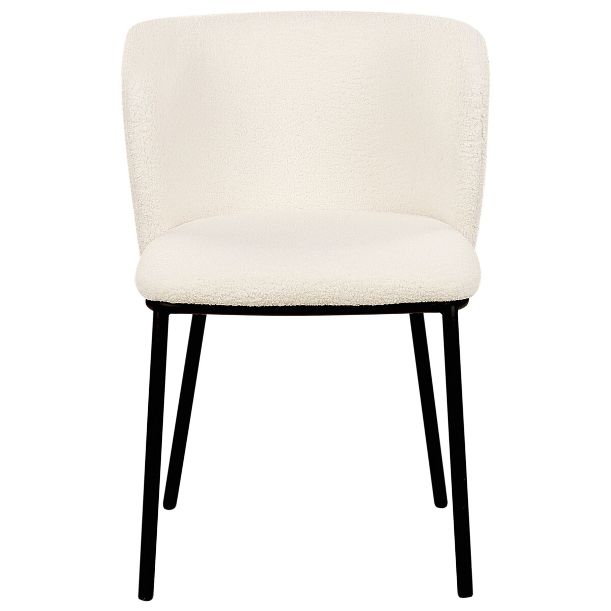 Zestaw 2 krzeseł do jadalni boucle złamana biel MINA