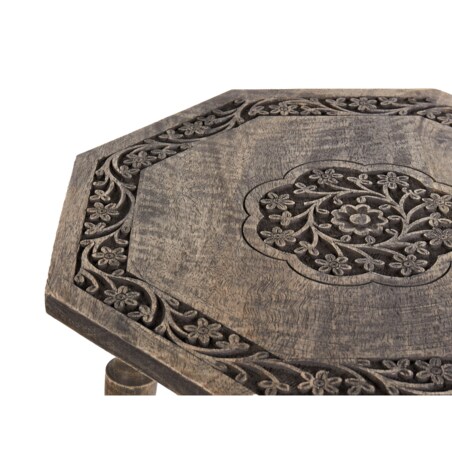 Stolik pomocniczy drewno mango ciemne WANDILO