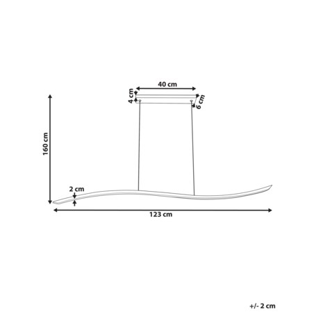 Lampa wisząca LED metalowa złota CALAO