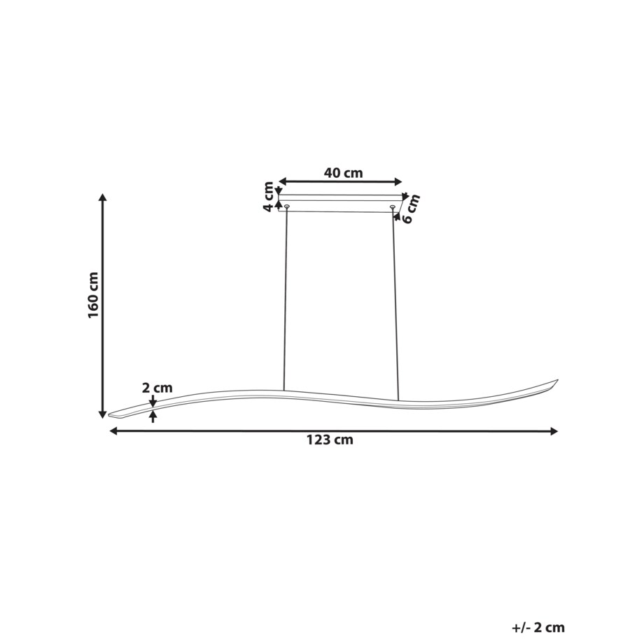 Lampa wisząca LED metalowa złota CALAO