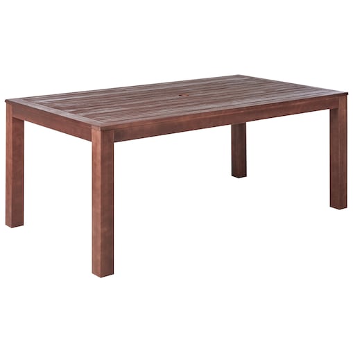 Stół ogrodowy TUSCANIA 180 cm 100 cm Drewno eukaliptusowe Ciemnobrązowy