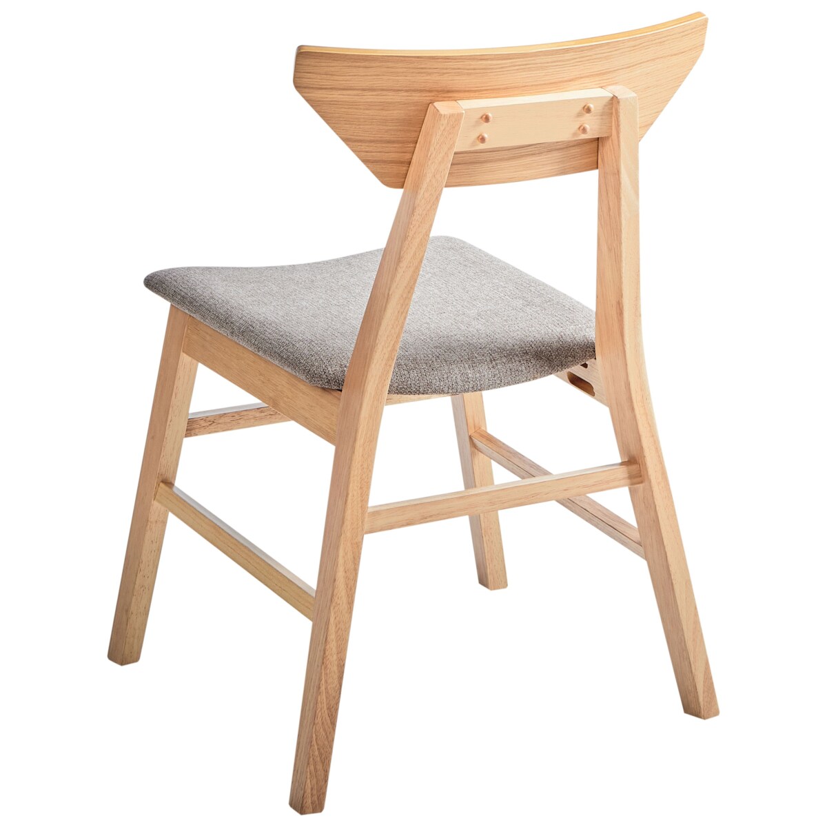 Zestaw 2 krzeseł do jadalni HOPKINS Drewno Jasny brąz/ beżowoszary