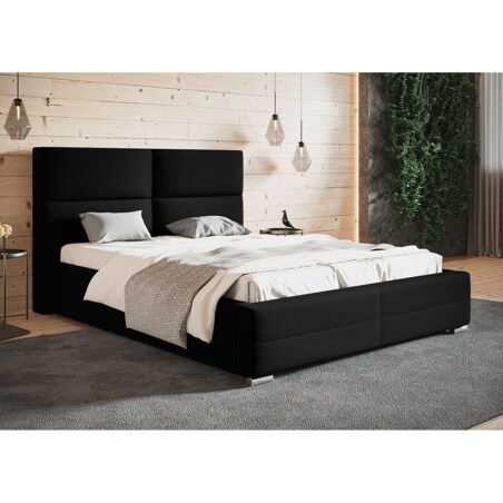 Łóżko sypialniane 140x200 BEN 3- czarny