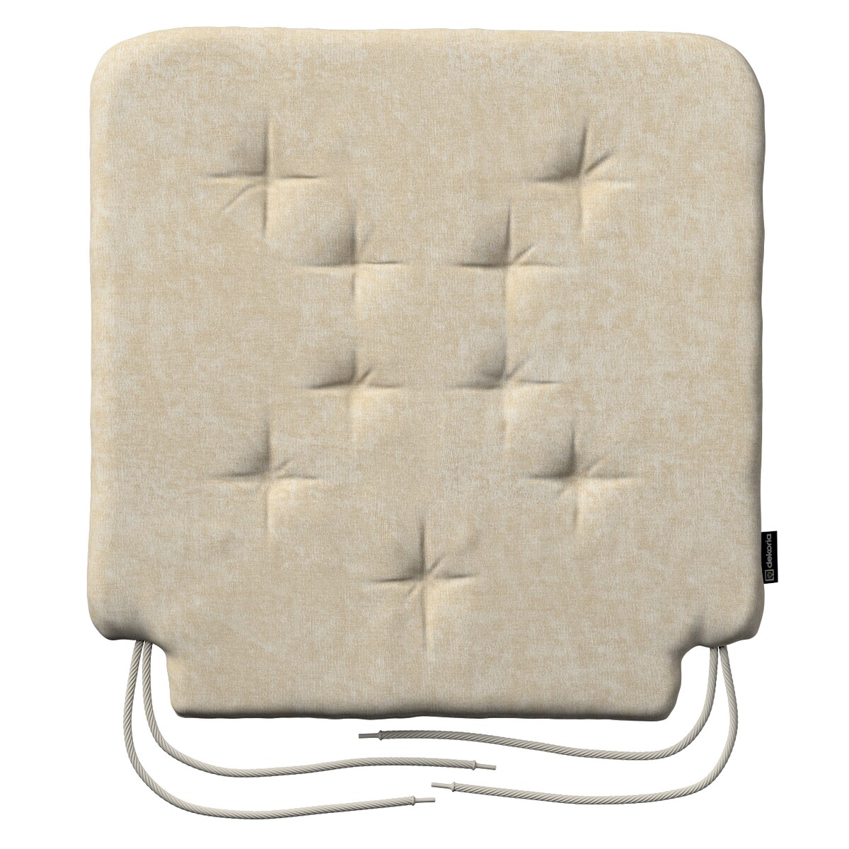 Poduszka na krzesło Olek, szaro-beżowy szenil, 42 x 41 x 3,5 cm, Chenille