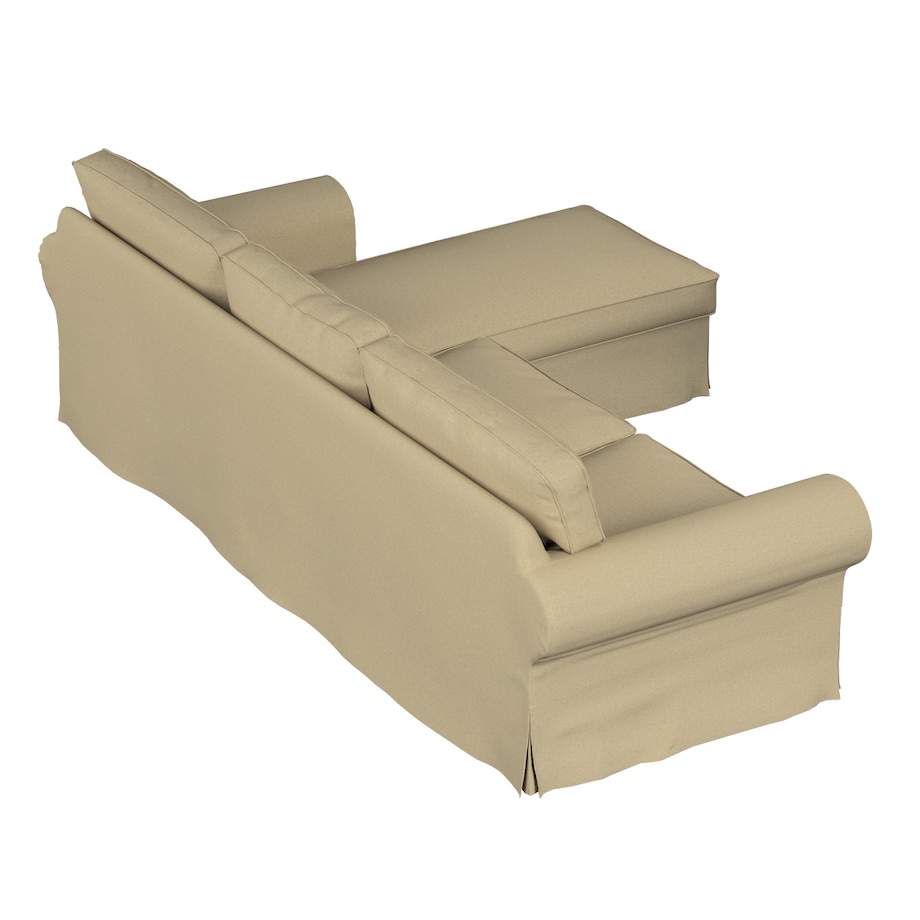 Pokrowiec na sofę Ektorp 2-osobową i leżankę, oliwkowy, 252 x 163 x 88 cm, Living