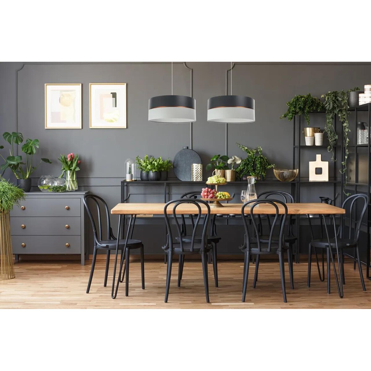 Lampa wisząca SIMPLY GLAMOUR 50 jasnoszara/ciemnoszara