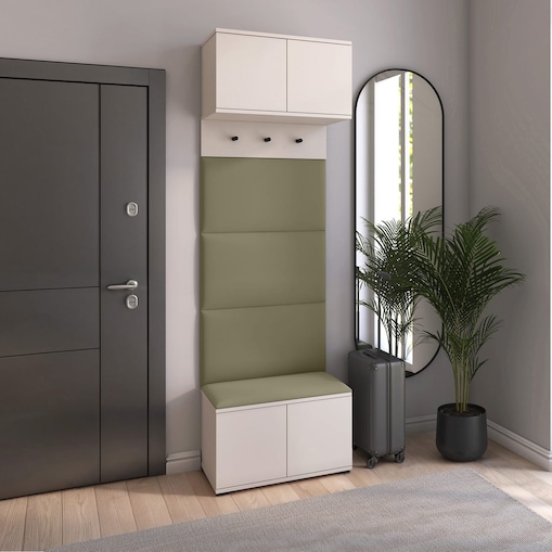 Garderoba Napoli wersja 5 z panelami Trinity 27 cashmere