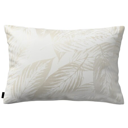 Poszewka Kinga na poduszkę prostokątną 47x28 szaro-beżowe liście