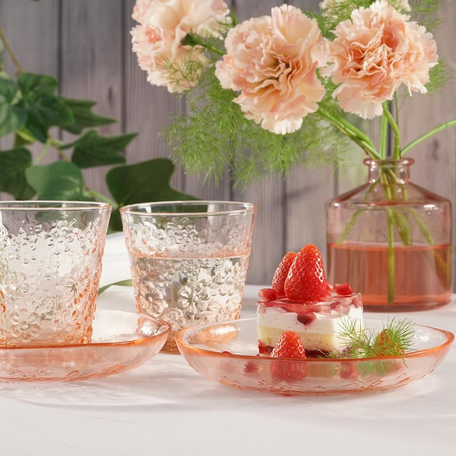 VILLA ITALIA Szklanka różowa 270 ml RENEE