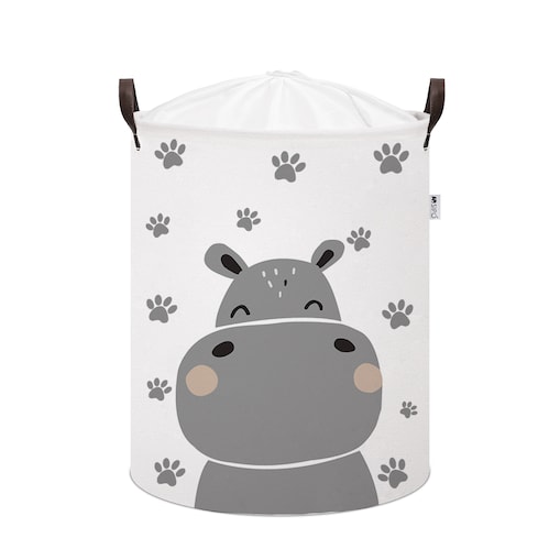 bawełniany kosz na zabawki sipo, zamykany na ściągacz, hipo, xl