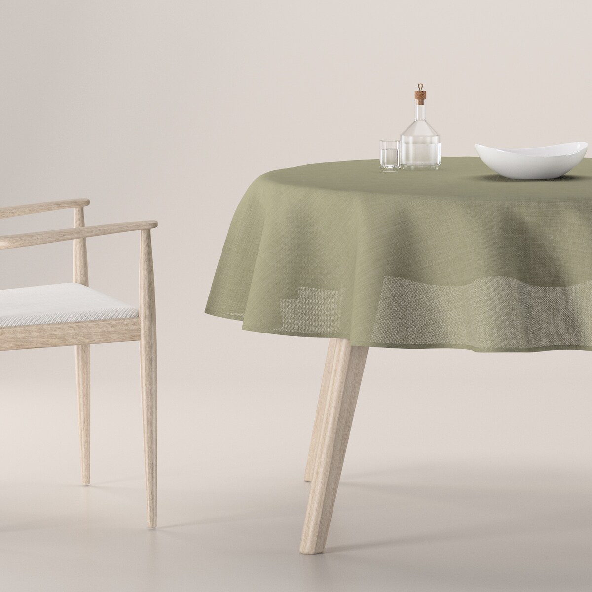 Obrus okrągły 100 x 100 cm zielony