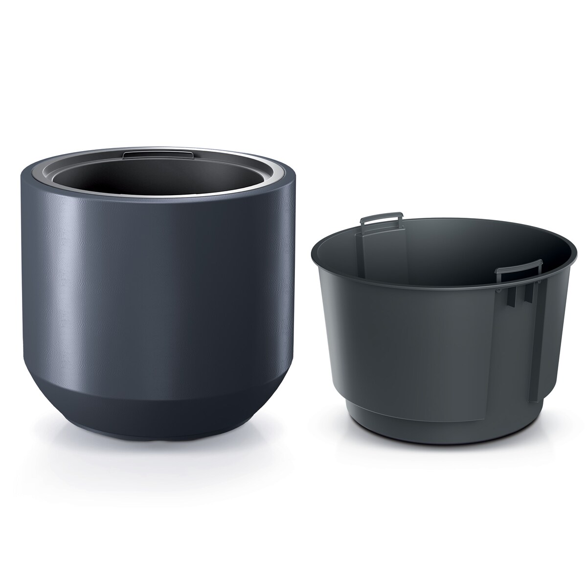 Doniczka Donica Ogrodowa 29,8/39/46,9 Cm Zestaw Na Taras Do Ogrodu Domu Antracytowa