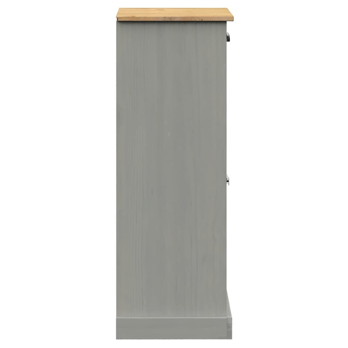 vidaXL Szafka na buty VIGO, szara, 60x35x96 cm, lite drewno sosnowe