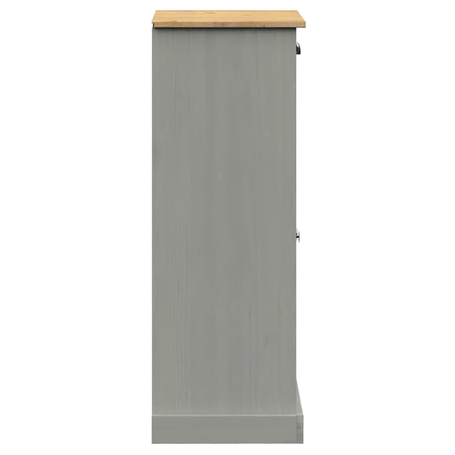 vidaXL Szafka na buty VIGO, szara, 60x35x96 cm, lite drewno sosnowe