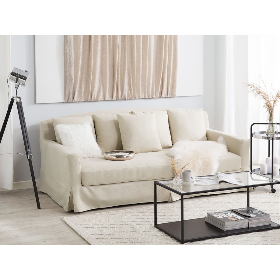 Sofa 3-osobowa beżowa GILJA