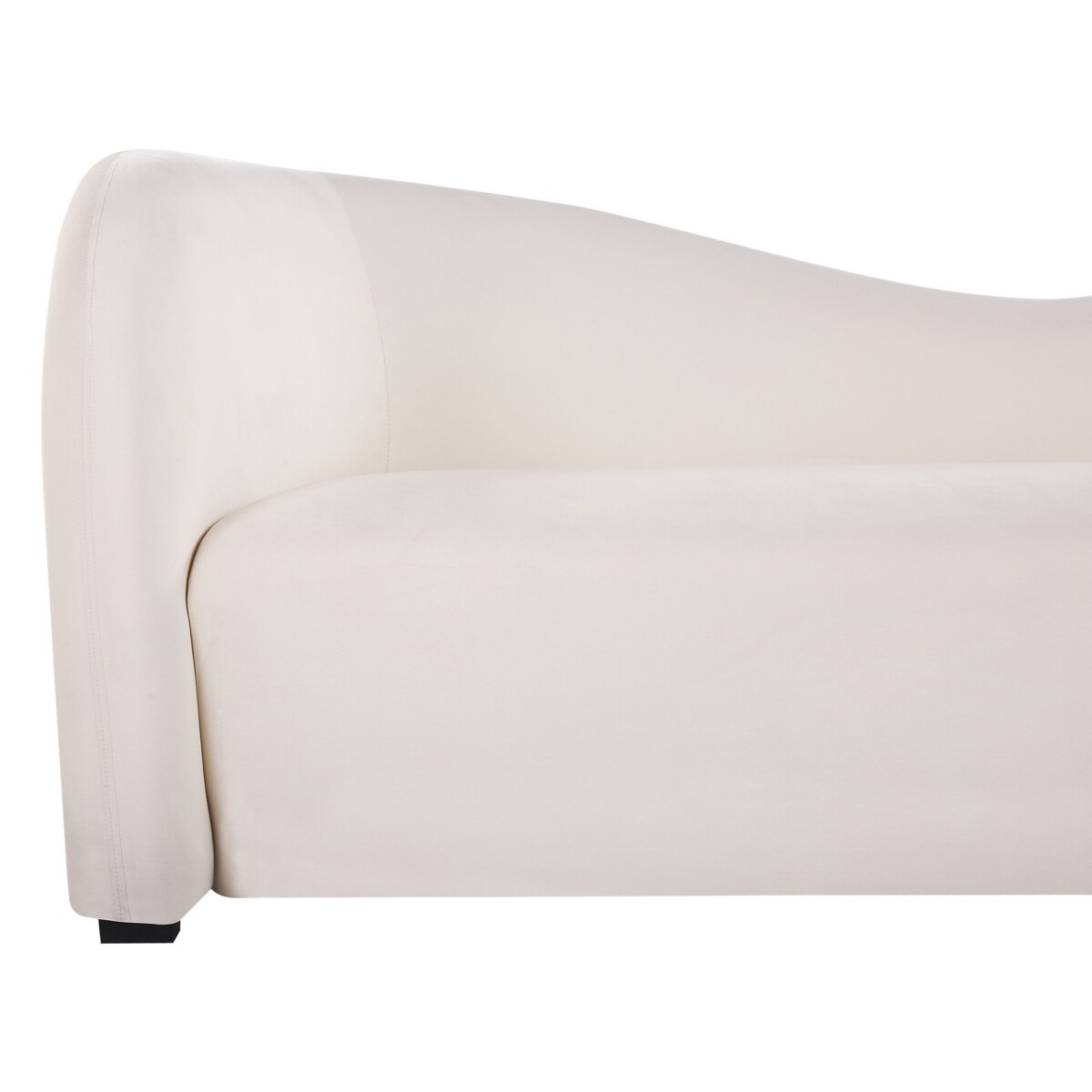 Sofa welurowa biała VELTADA