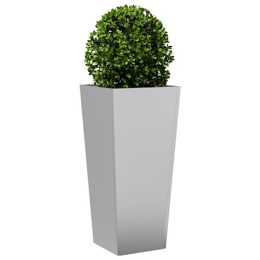 vidaXL Donica ogrodowa, 35x35x75 cm, stal galwanizowana