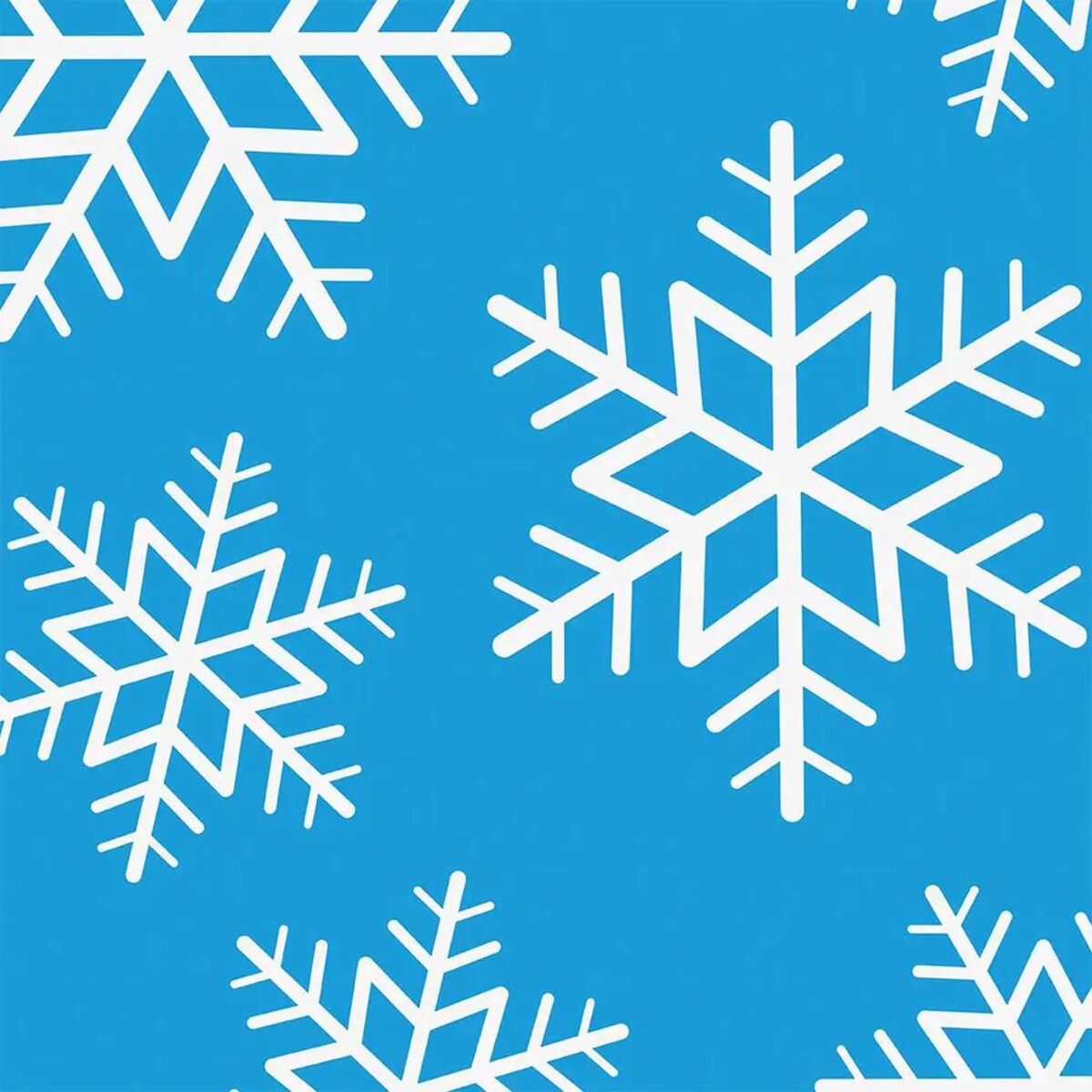 Poduszka świąteczna na krzesło - Niebieska śnieżynka