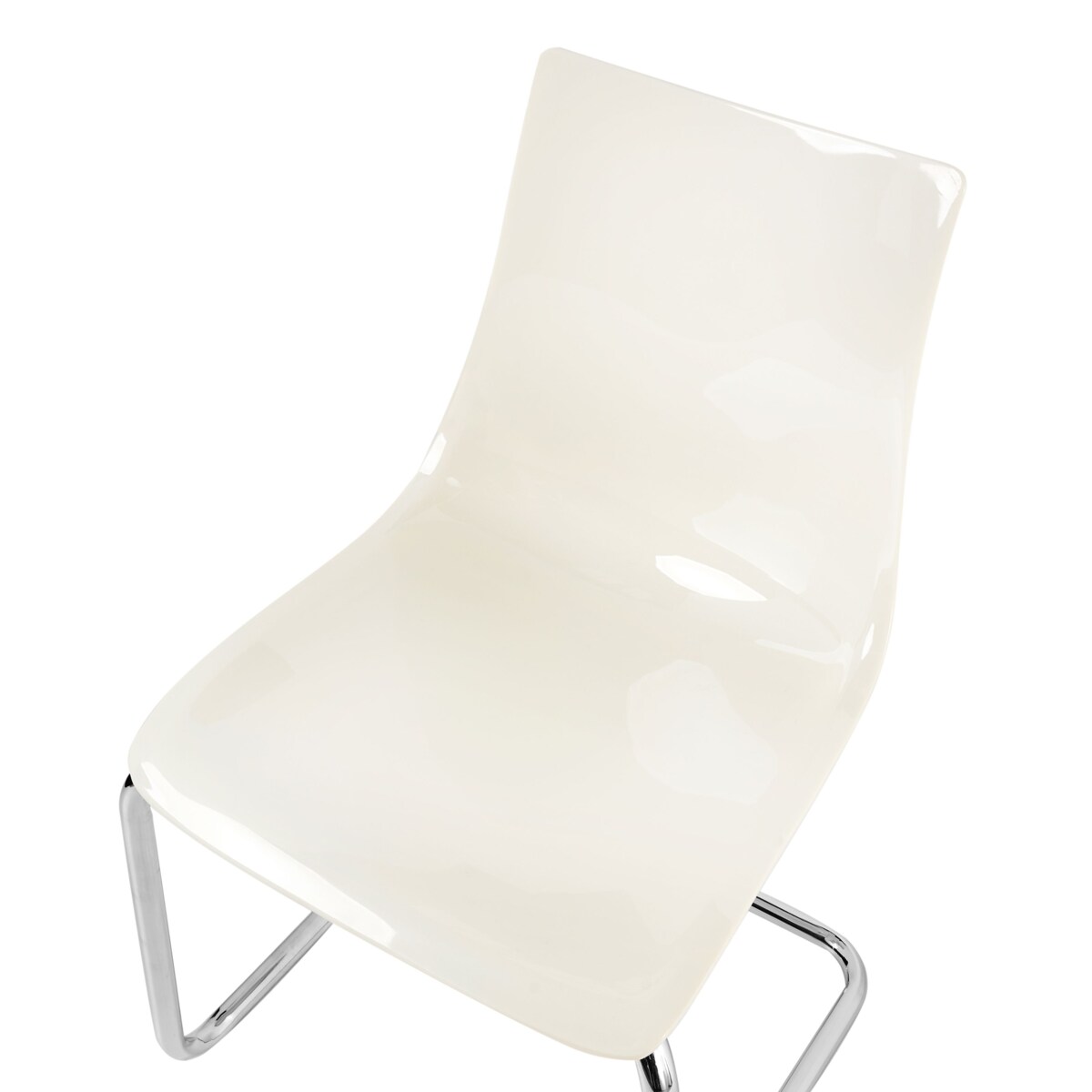 Zestaw 2 krzeseł do jadalni MARSHALL Złamana biel