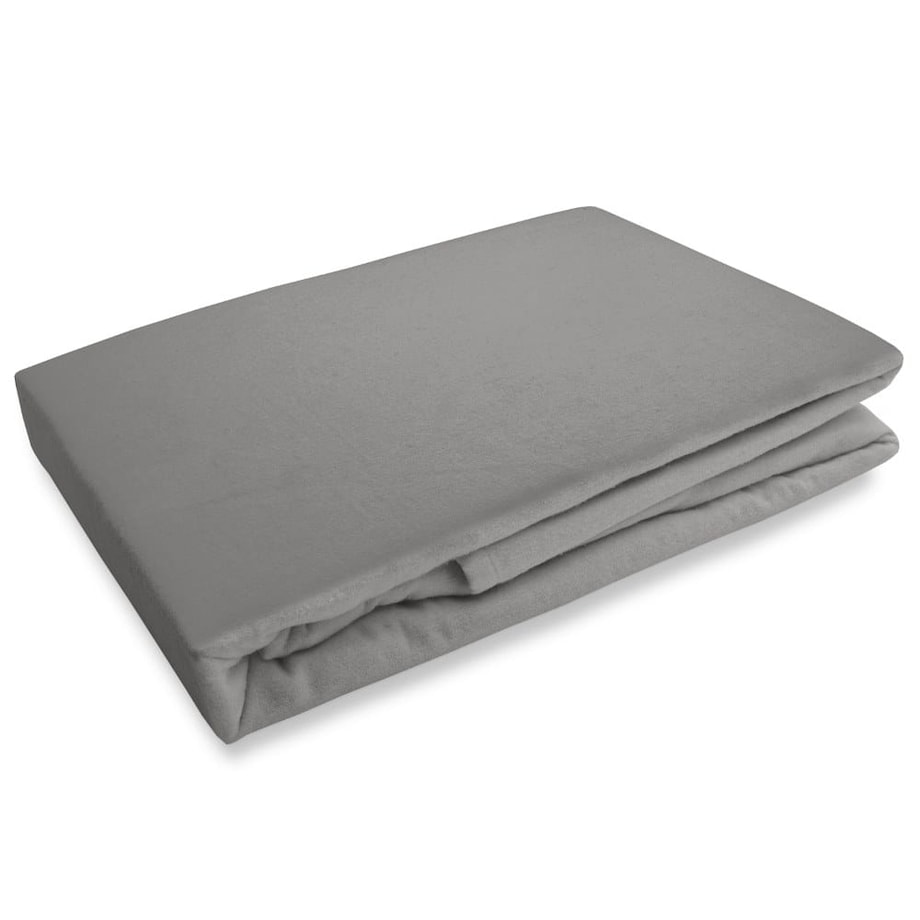 Prześcieradło flanela z gumką 160x200 kolor szary