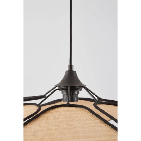 Lampa sufitowa czarno-beżowa Benavid Ø100 cm