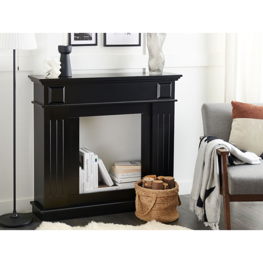 Portal kominkowy czarny TUMARE