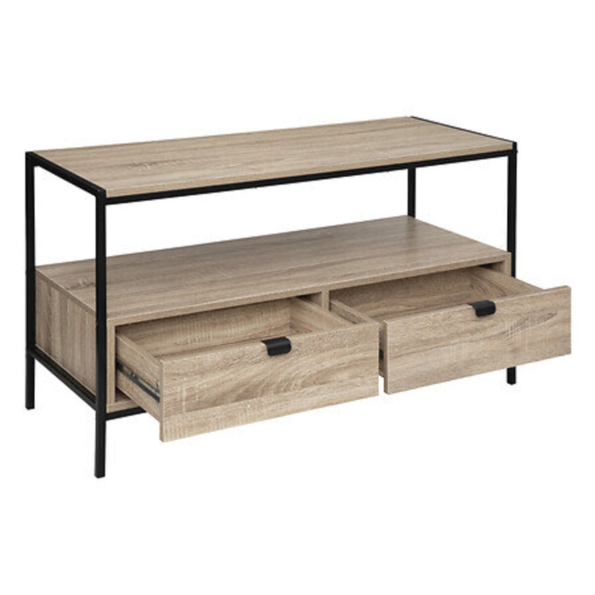 SZAFKA RTV Aliaj naturalna/czarna 100x40x54 cm WYSOKIE NÓŻKI