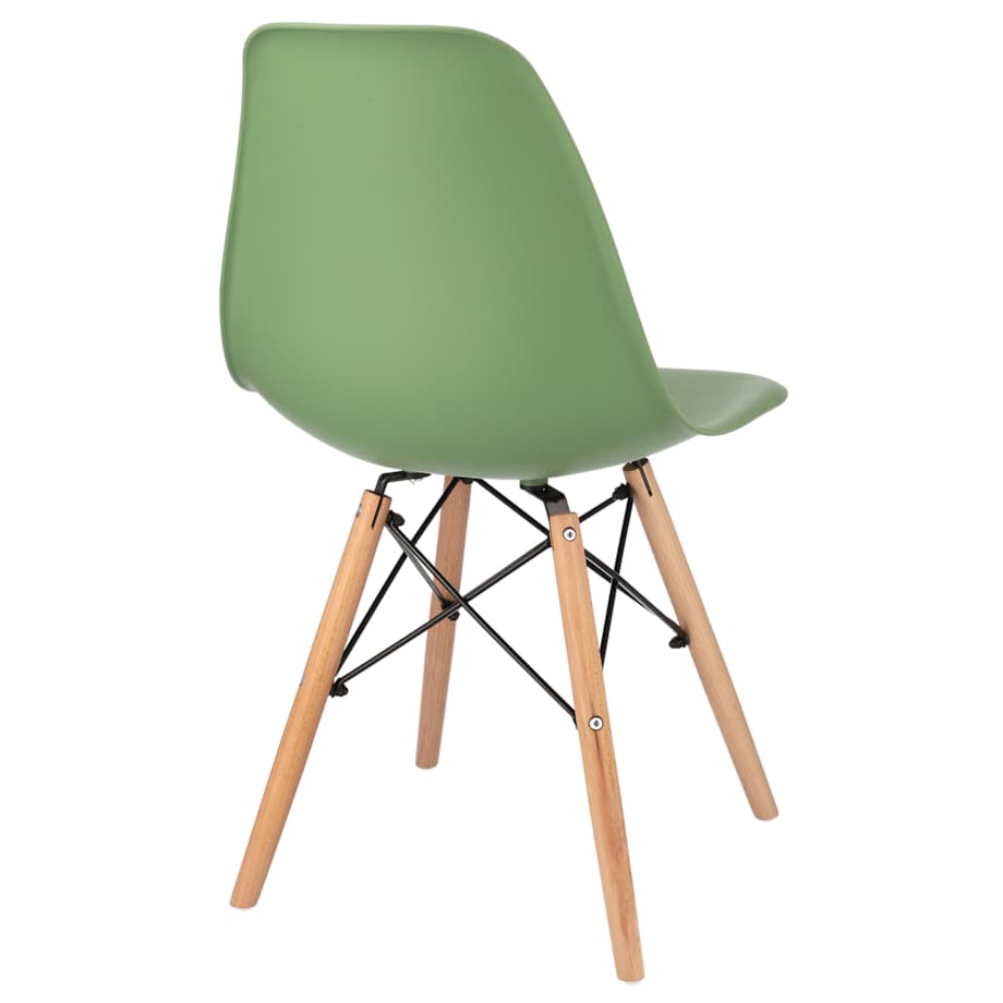 Krzesło skandynawskie kuchenne EVA zielone wygodne