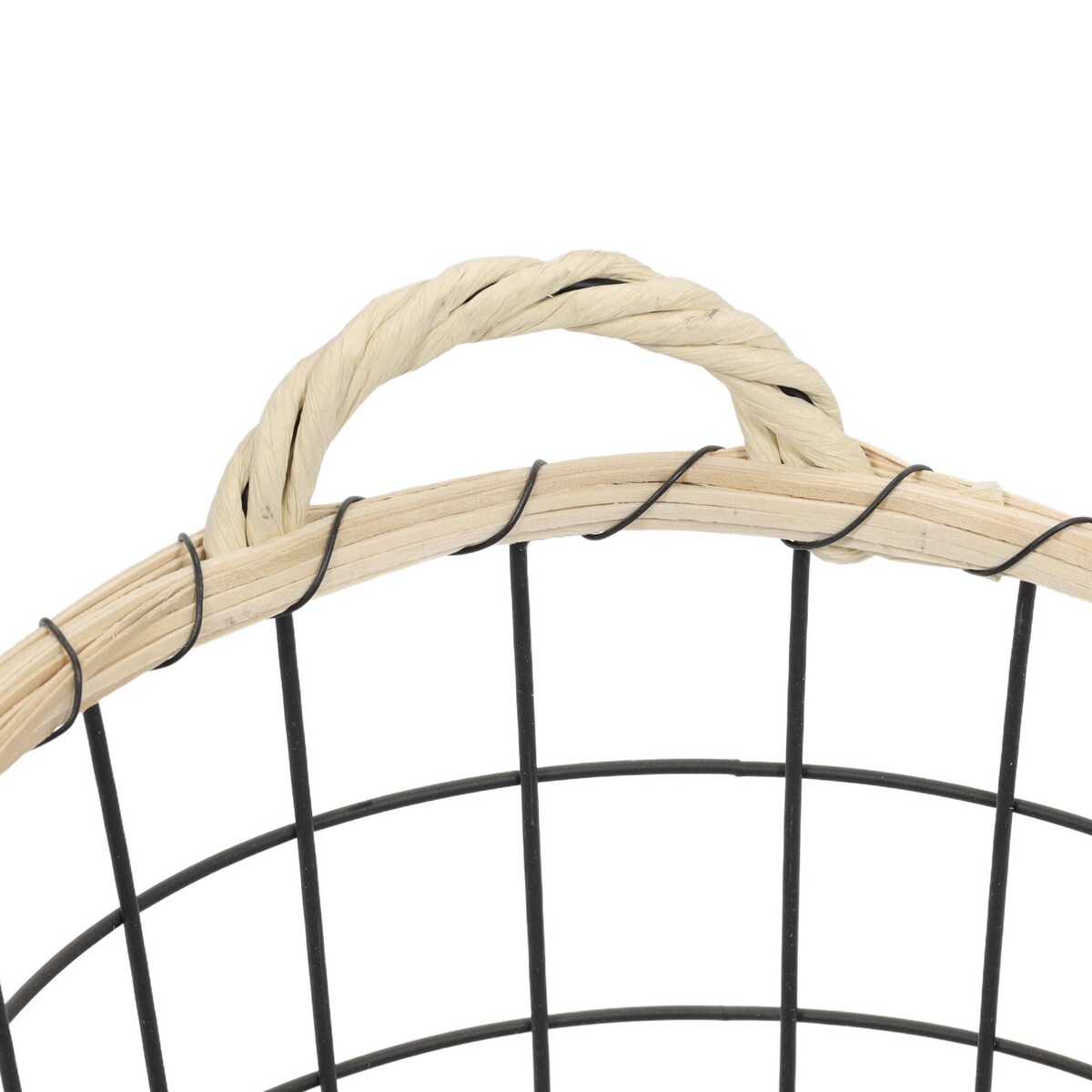 Komplet koszy dekoracyjnych z metalu, owalnych, 3 sztuki